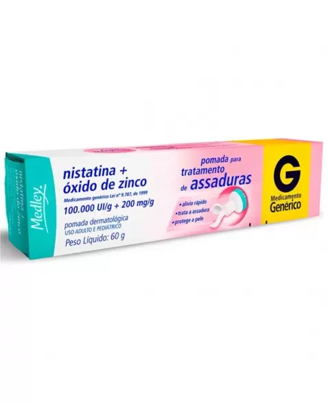 NISTATINA+OXIDO DE ZINCO POM 60G (GEN) MEDLEY